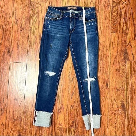 Joe’s Jeans Dark Wash Distressed Ripped High Waisted Skinny Jeans Size 28 - Picture 15 of 16